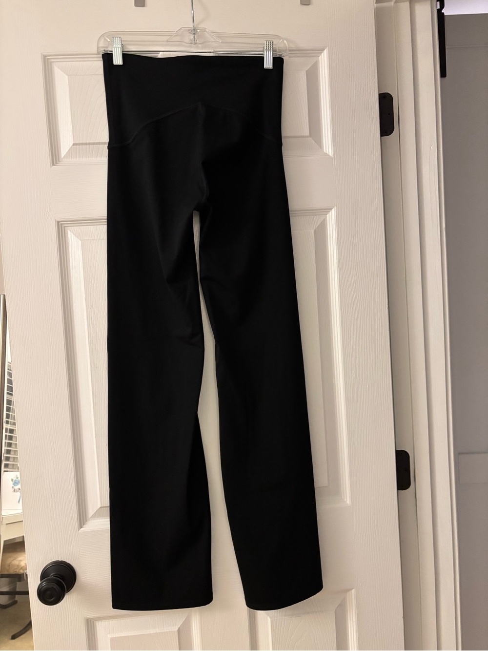 SPANX Black High-Waist Black Full-Length Flare Leggings Size M Like New!